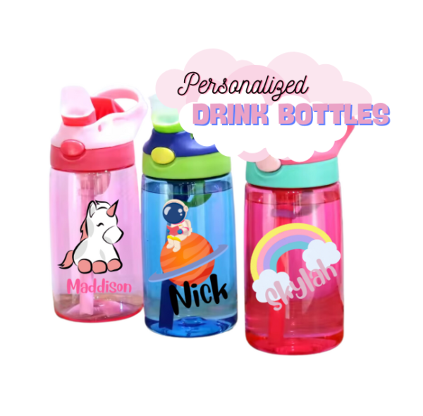 DIY DESIGN Coloured Personalised Drink Bottle Kids